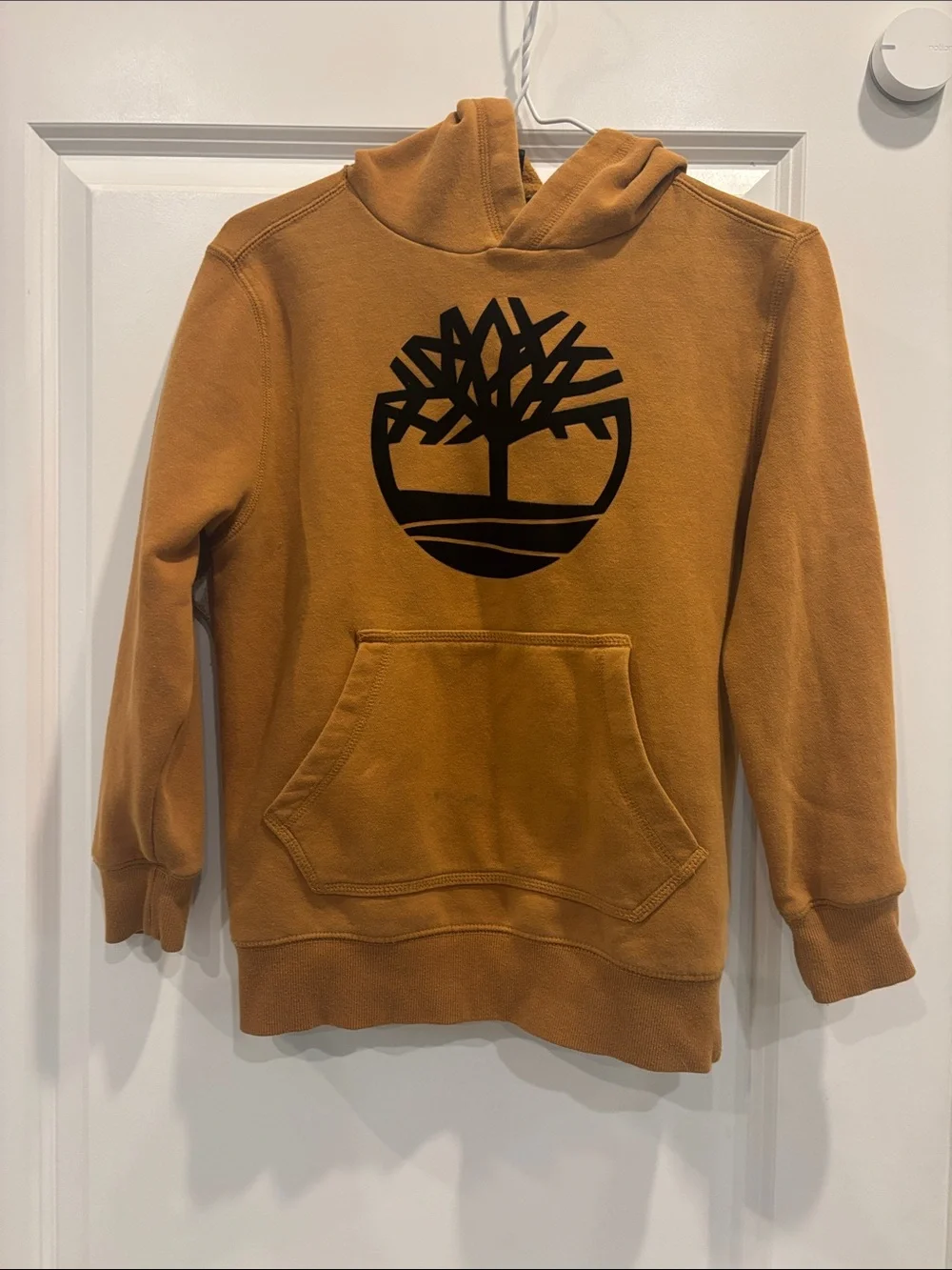 Men's Crewneck Hoodie in Rust Brown with Black Tree Logo